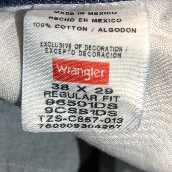 Wrangler 5 Star Straight Leg Denim Jeans 38 x 29 - Picture 9 of 9